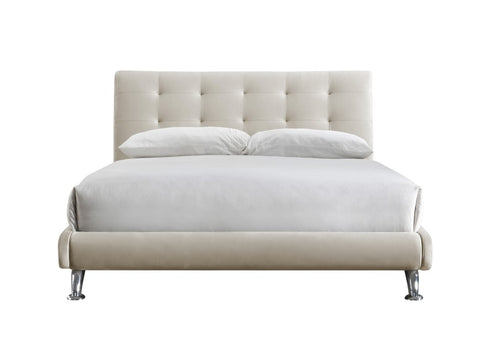 Hemlock Fabric Bed Warm Stone